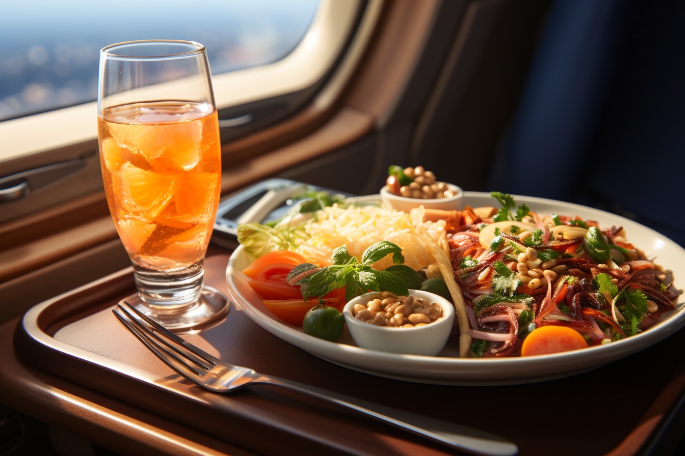 En route vers une expérience culinaire mémorable en avion